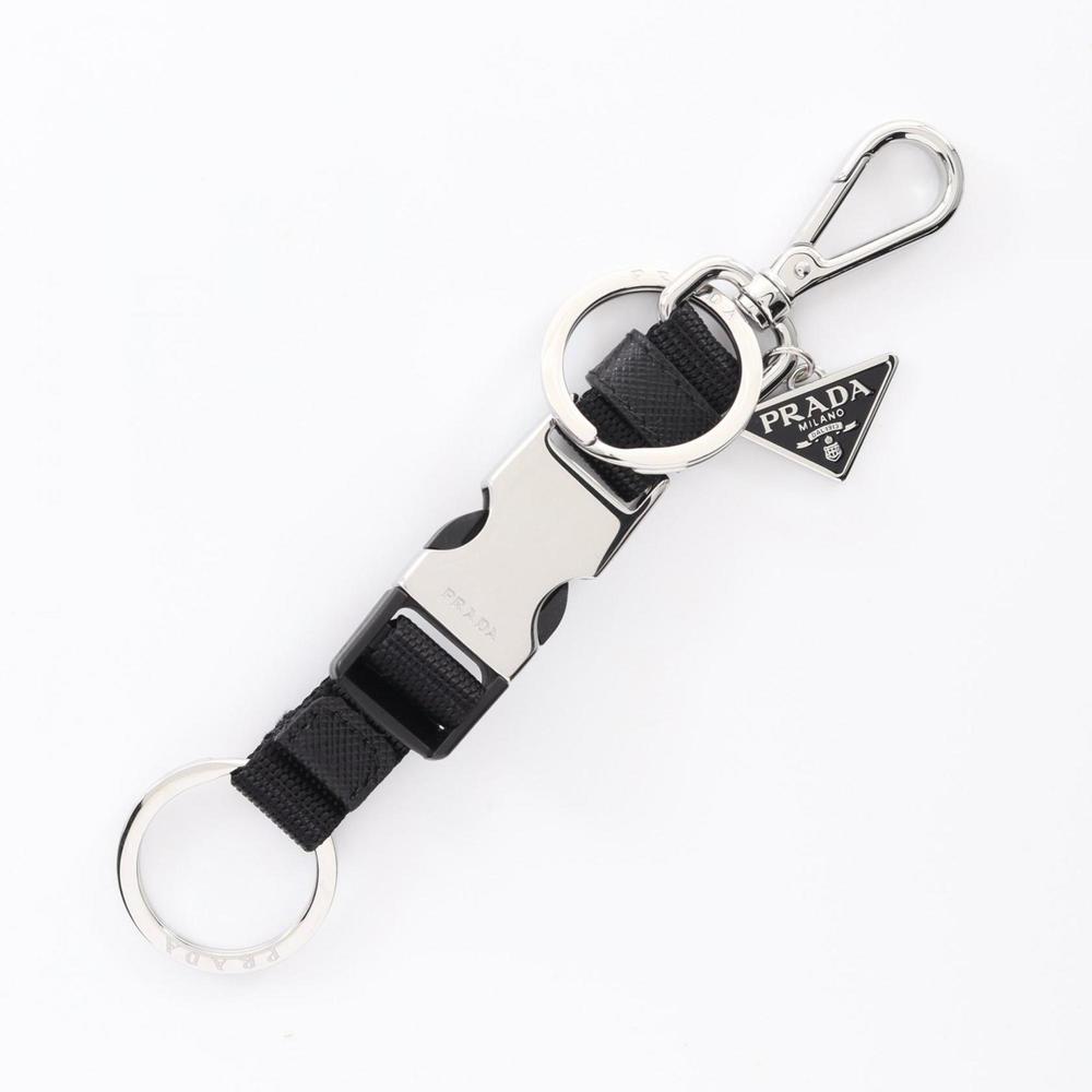 PRADA Charm Nylon Saffiano Leather Men's Women's Black 2PT0132DMNF0002 - Picture 2 of 4